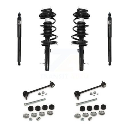 Front Rear Complete Suspension Strut Shock & TQ Bar Link Kit (8Pc) For Ford Focus KSS-107786