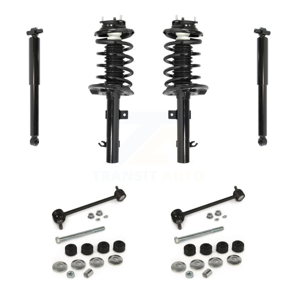 Front Rear Complete Suspension Strut Shock & TQ Bar Link Kit (8Pc) For Ford Focus KSS-107788