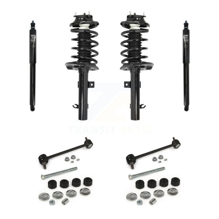 Front Rear Complete Suspension Strut Shock & TQ Bar Link Kit (8Pc) For Ford Focus KSS-107789