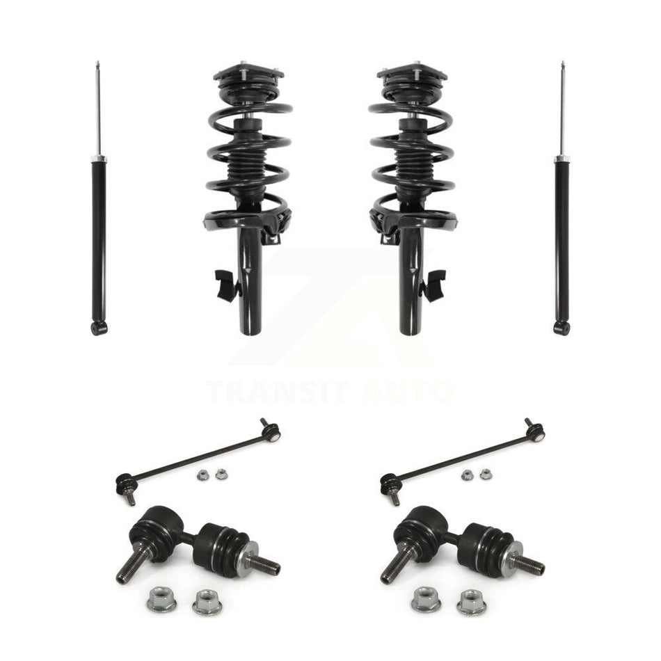 Front Rear Complete Strut Shock & TQ sway Bar Link Kit (8Pc) For Volvo S40 C30 V50 KSS-107790