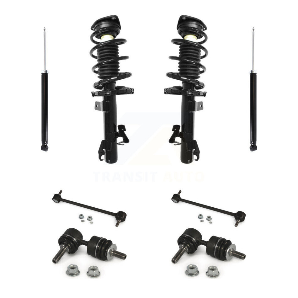Front Rear Complete Suspension Strut Shock & TQ sway Bar Link Kit (8Pc) For Mazda 3 KSS-107793