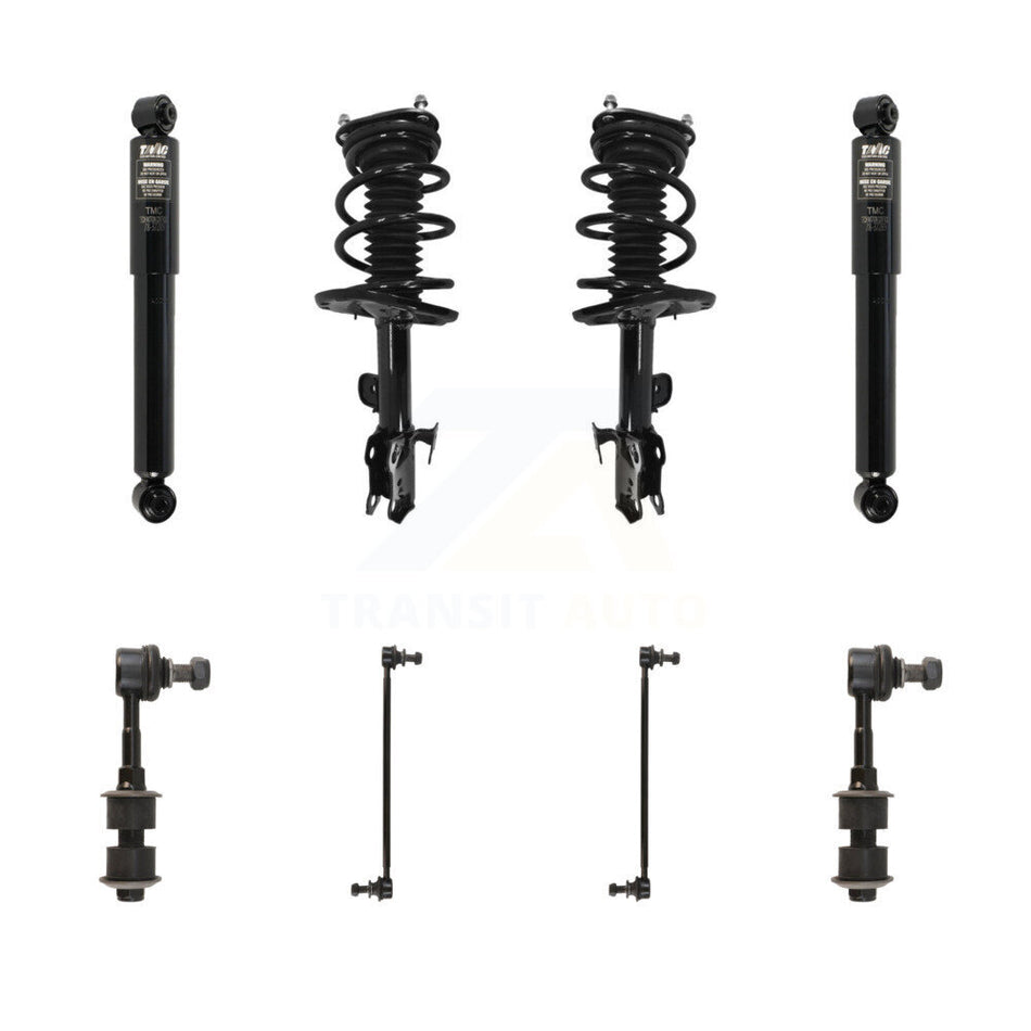 Front Rear Complete Suspension Strut Shock & TQ Bar Link Kit (8Pc) For Toyota RAV4 KSS-107794