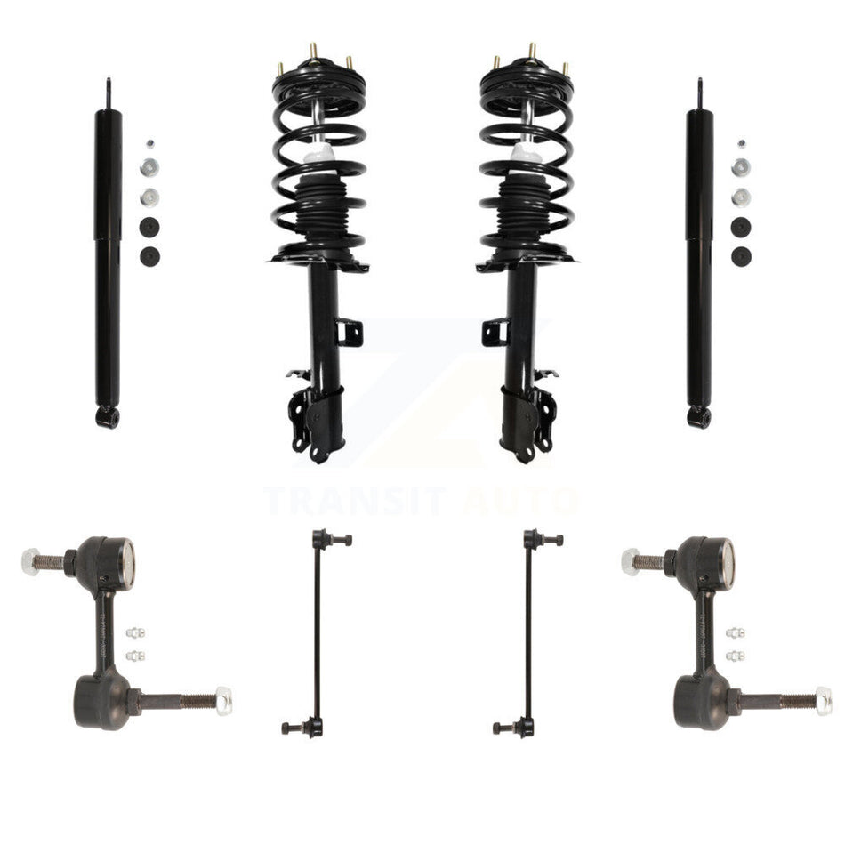 Front Rear Complete Strut Shock & TQ sway Bar Link Kit (8Pc) For Ford Escape Mazda KSS-107796