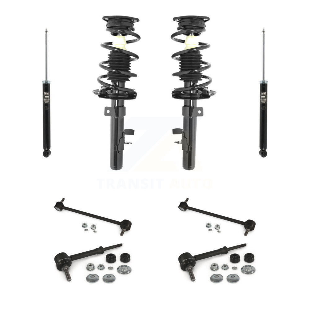 Front Rear Complete Strut Shock & TQ Bar Link Kit (8Pc) For 2013-2019 Ford Escape KSS-107798