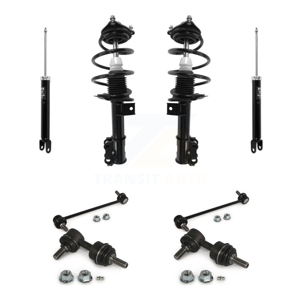 Front Rear Complete Strut Shock & TQ sway Bar Link Kit (8Pc) For Hyundai Sonata Kia KSS-107799