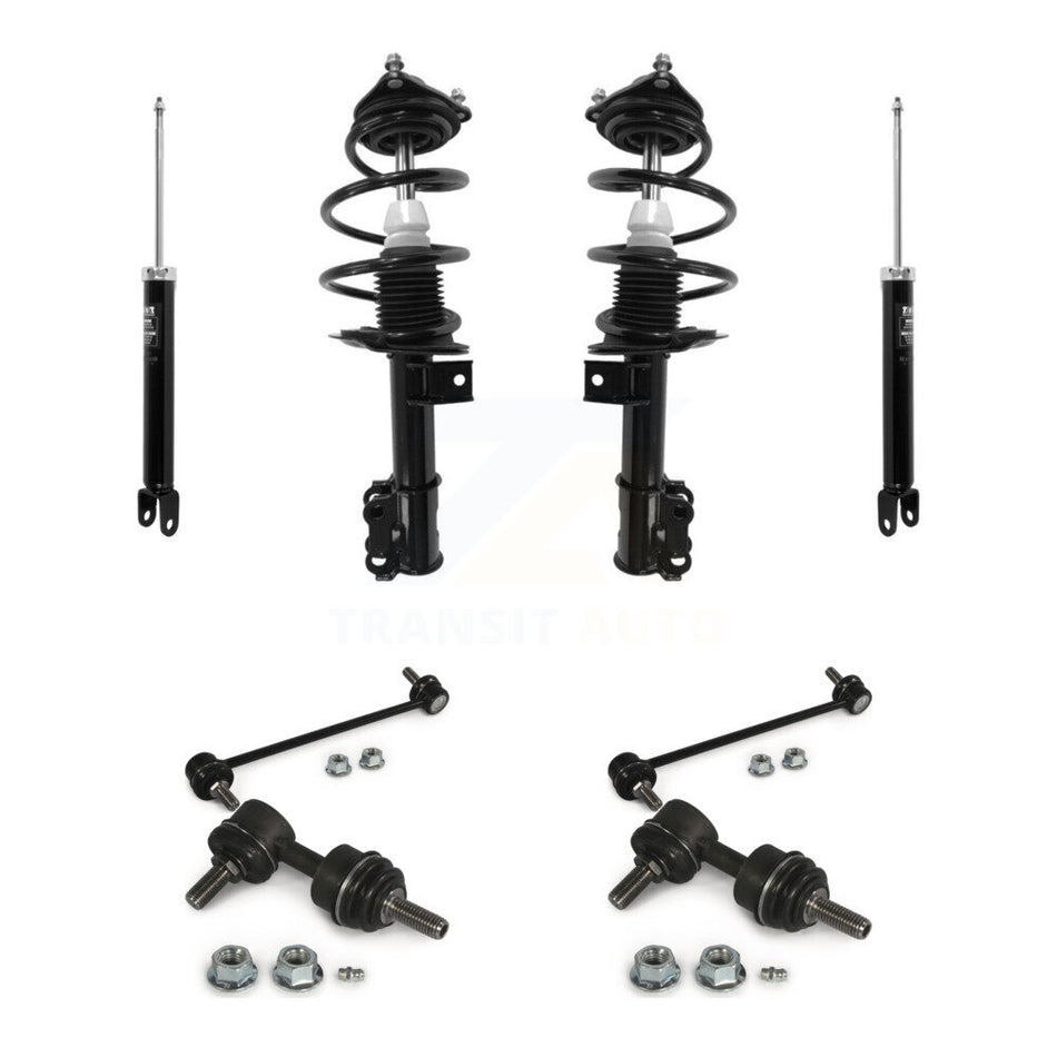Front Rear Complete Strut Shock & TQ sway Bar Link Kit (8Pc) For Hyundai Sonata Kia KSS-107799