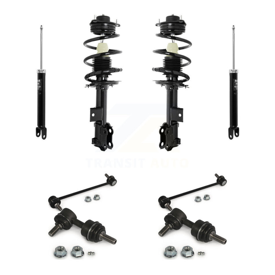 Front Rear Complete Strut Shock & TQ sway Bar Link Kit (8Pc) For Hyundai Sonata Kia KSS-107800