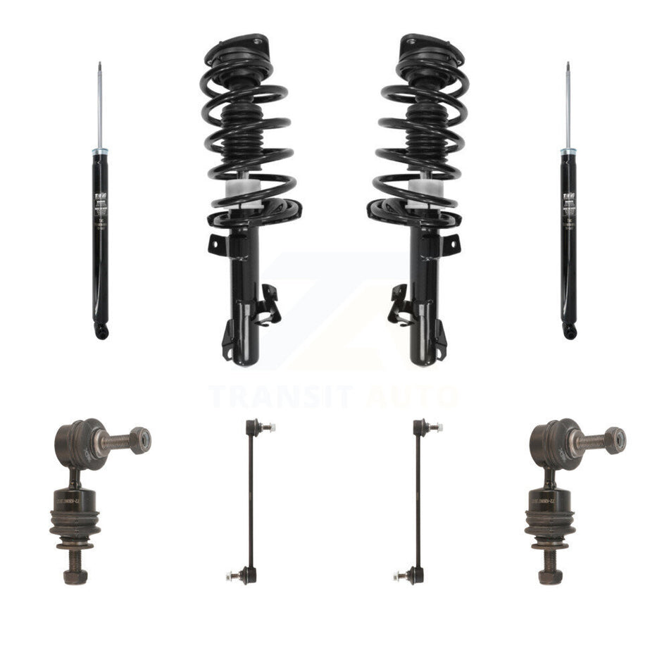 Front Rear Complete Strut Shock & TQ sway Bar Link Kit (8Pc) For 2012-2015 Mazda 5 KSS-107803
