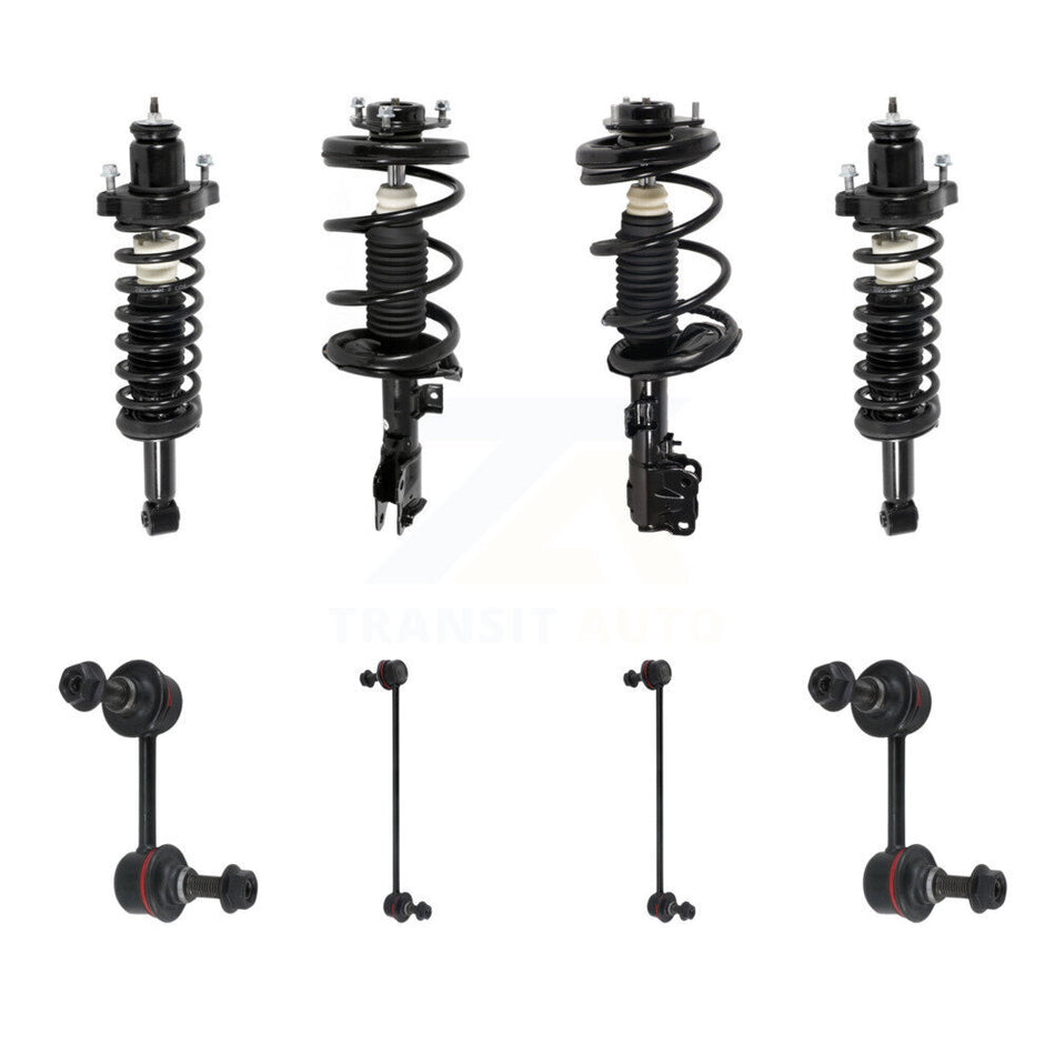 Front Rear Complete Strut & TOR Bar Link Kit (8Pc) For Mitsubishi Lancer GTS Models Only KSS-107808