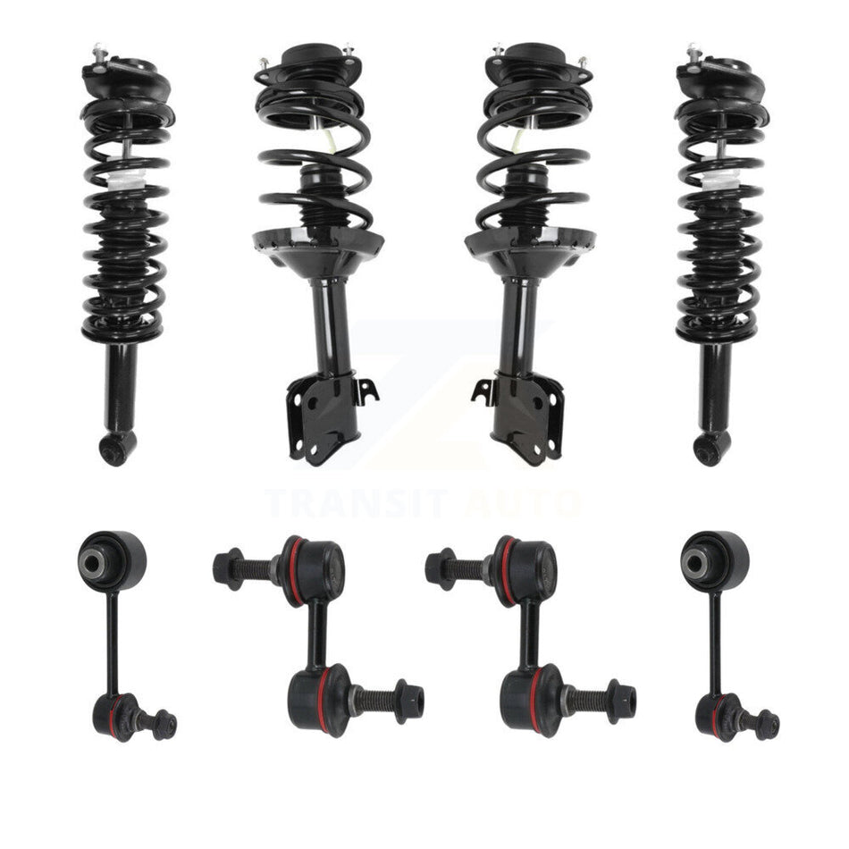 Front Rear Complete suspension Strut & TOR sway Bar Link Kit (8Pc) For Subaru Forester KSS-107809