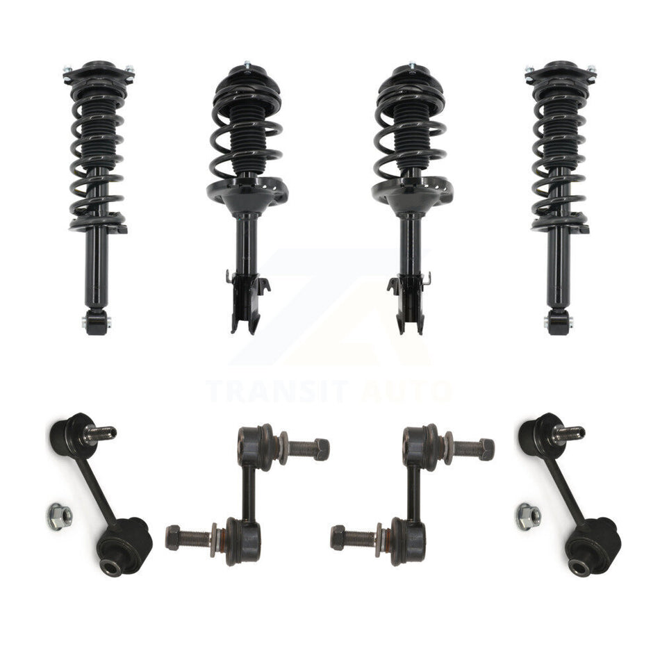 Front Rear Complete Strut & TQ sway Bar Link Kit (8Pc) For 2014-2016 Subaru Forester KSS-107821
