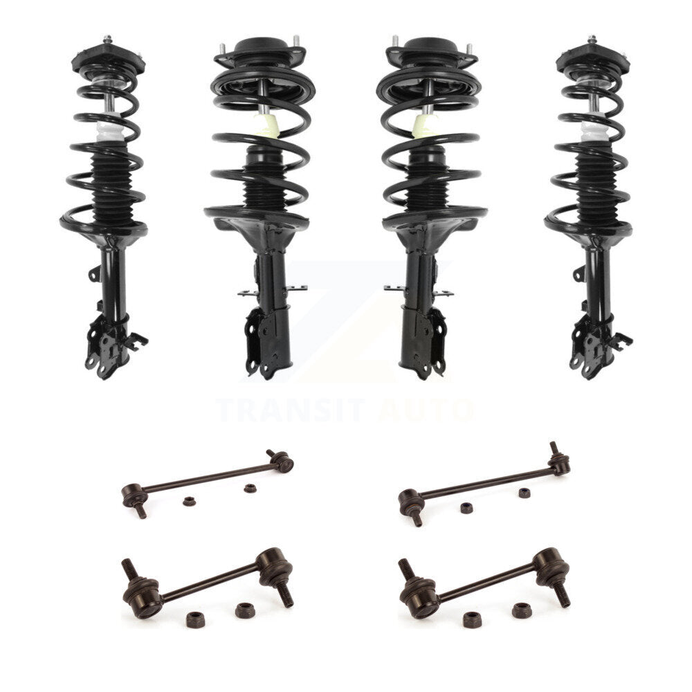 Front Rear Complete suspension Strut & TOR Bar Link Kit (8Pc) For Kia Spectra Spectra5 KSS-107827