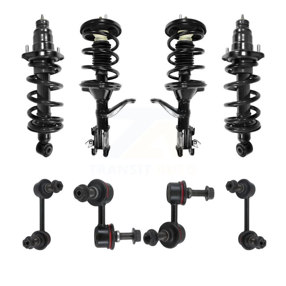 Front Rear Complete suspension Strut & TOR sway Bar Link Kit (8Pc) For Honda Element KSS-107834