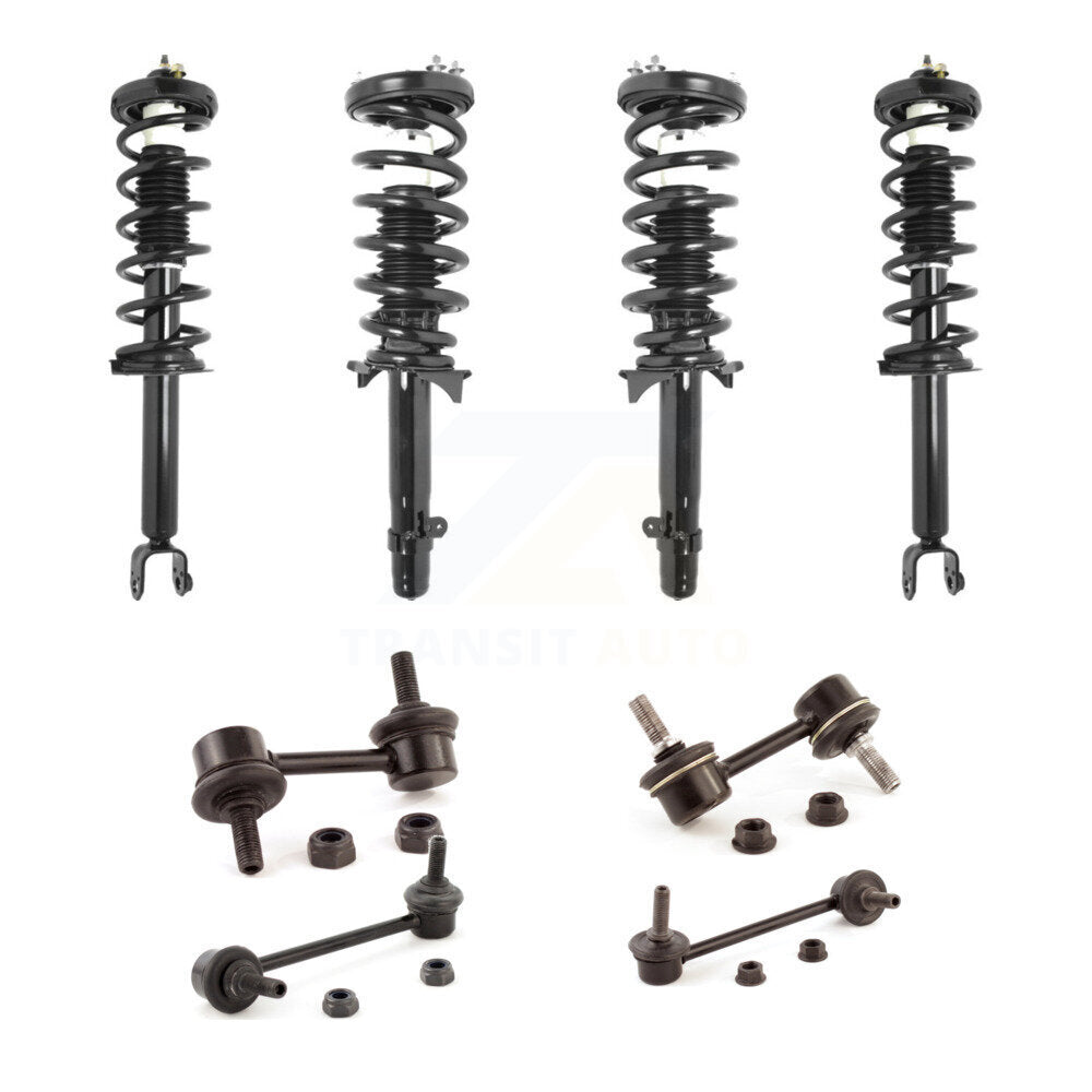 Front Rear Complete suspension Strut & TOR Bar Link Kit (8Pc) For 2009-2014 Acura TSX KSS-107837