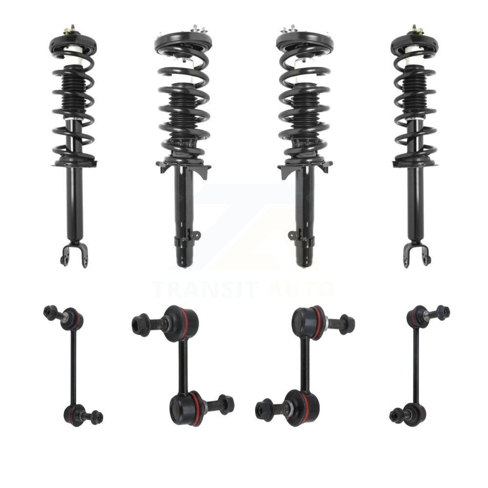 Front Rear Complete suspension Strut & TOR Bar Link Kit (8Pc) For 2009-2014 Acura TSX KSS-107837