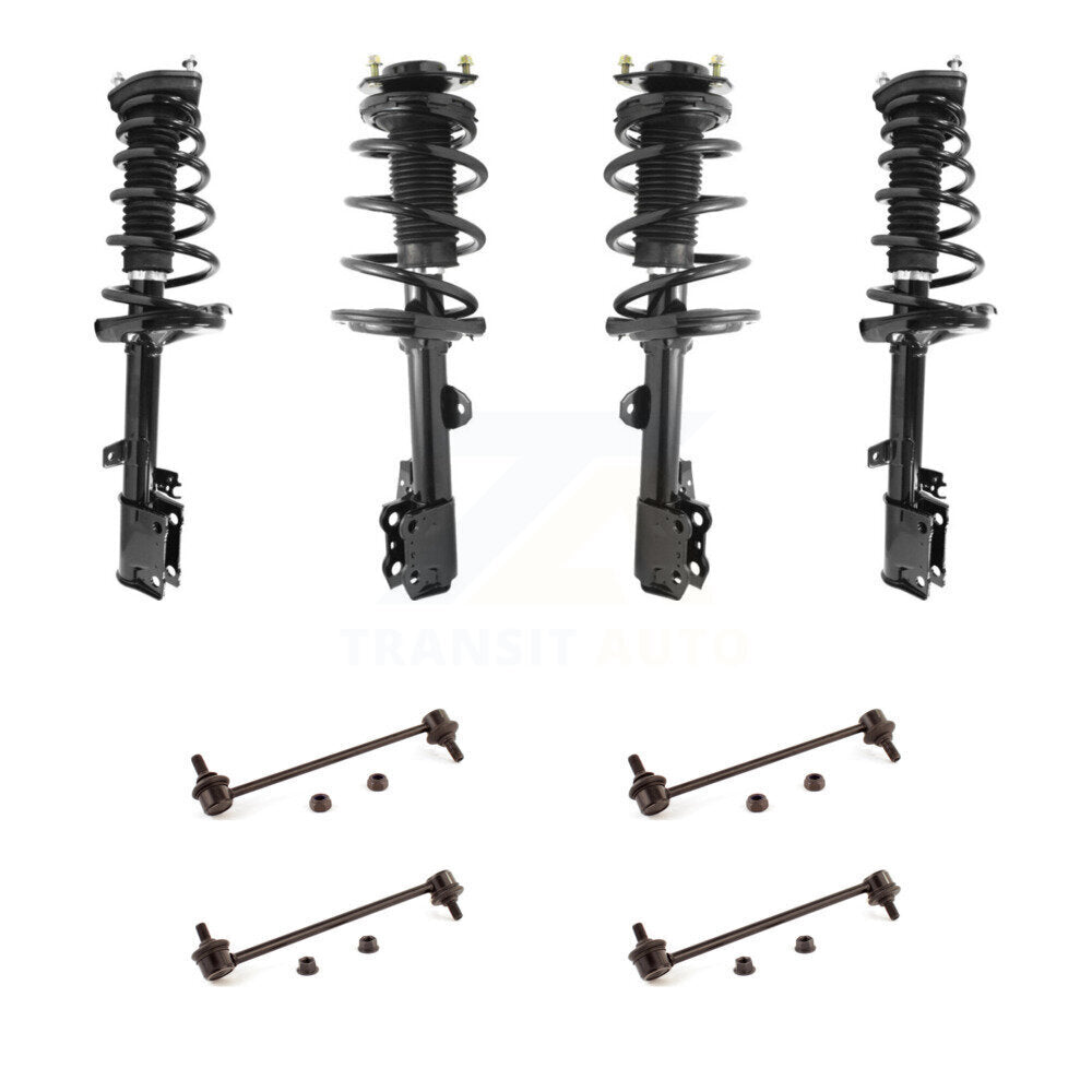 Front Rear Complete Strut & TOR sway Bar Link Kit (8Pc) For 2009-2012 Toyota Venza FWD KSS-107838