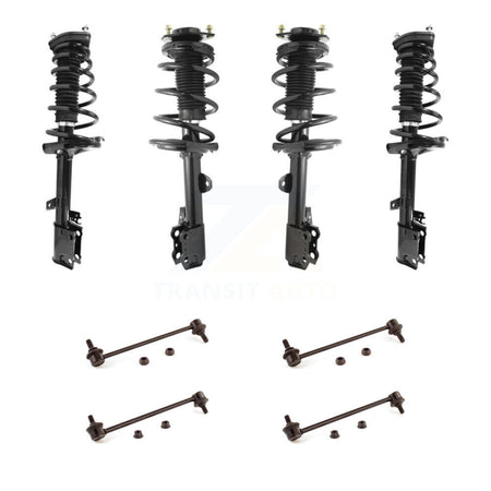 Front Rear Complete Strut & TOR sway Bar Link Kit (8Pc) For 2009-2012 Toyota Venza FWD KSS-107838