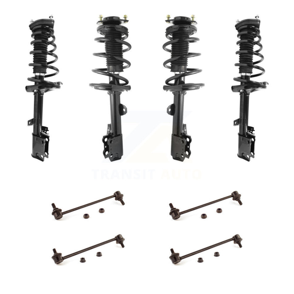 Front Rear Complete Strut & TOR sway Bar Link Kit (8Pc) For 2009-2012 Toyota Venza FWD KSS-107838
