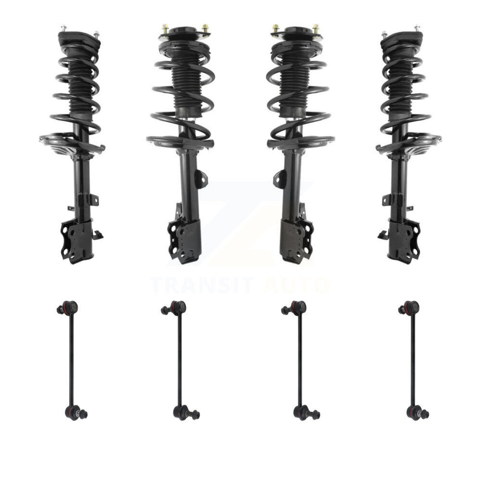 Front Rear Complete Strut & TOR sway Bar Link Kit (8Pc) For 2009-2012 Toyota Venza AWD KSS-107839