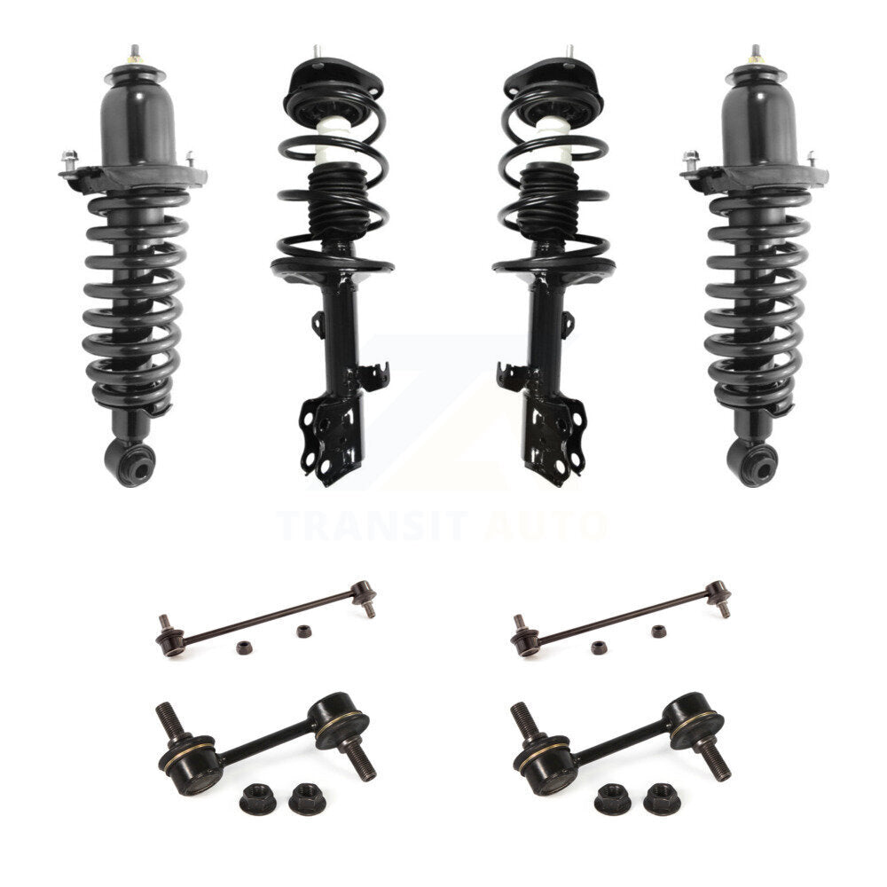 Front Rear Complete Strut & TOR Bar Link Kit (8Pc) For Toyota Matrix Pontiac Vibe AWD KSS-107847