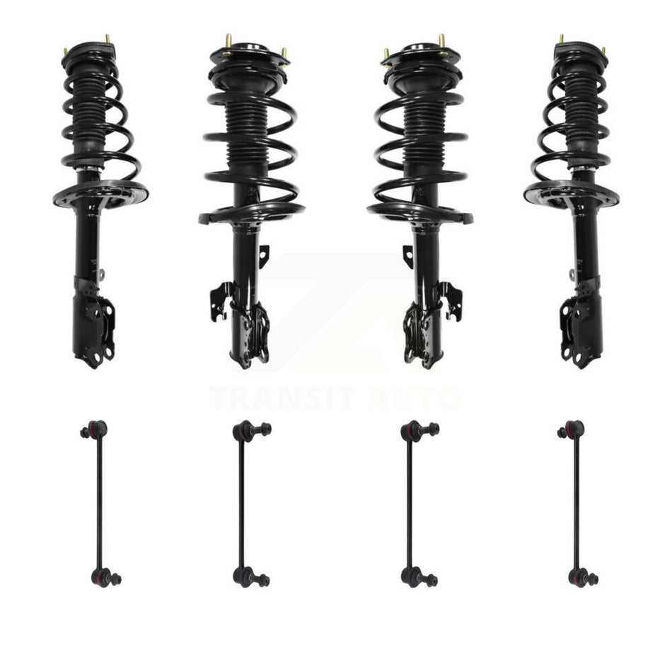Front Rear Complete Strut & TOR Bar Link Kit (8Pc) For Toyota Camry Excludes SE Models KSS-107853