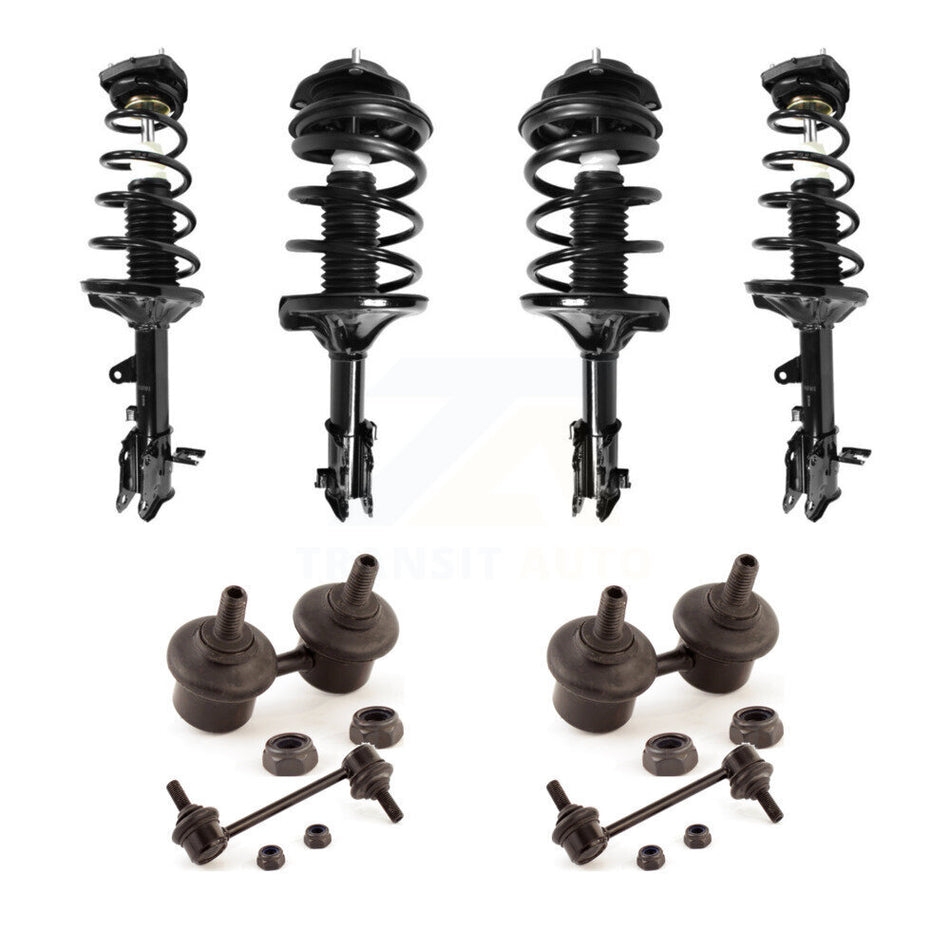Front Rear Complete Strut & TOR sway Bar Link Kit (8Pc) For 2001-2006 Hyundai Elantra KSS-107855