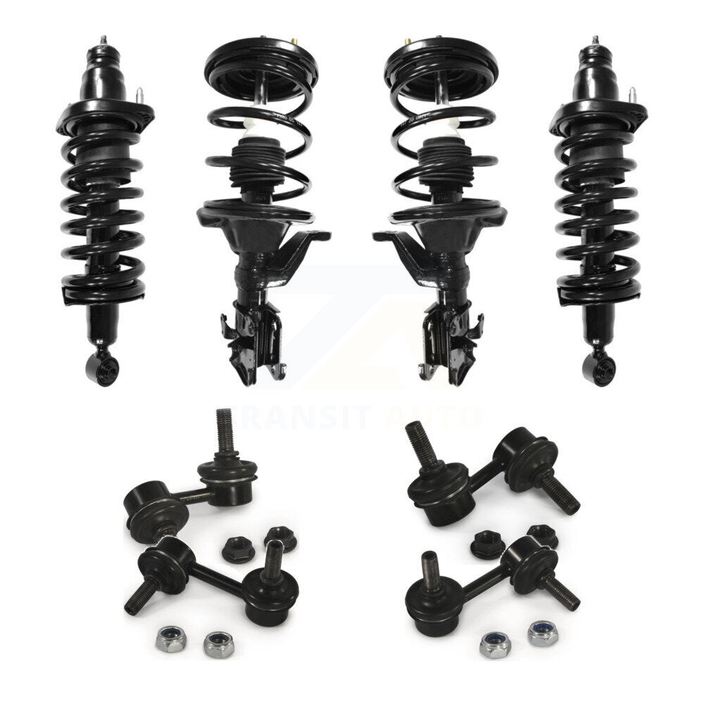 Front Rear Complete suspension Strut & TQ Bar Link Kit (8Pc) For Honda Civic Acura EL KSS-107859