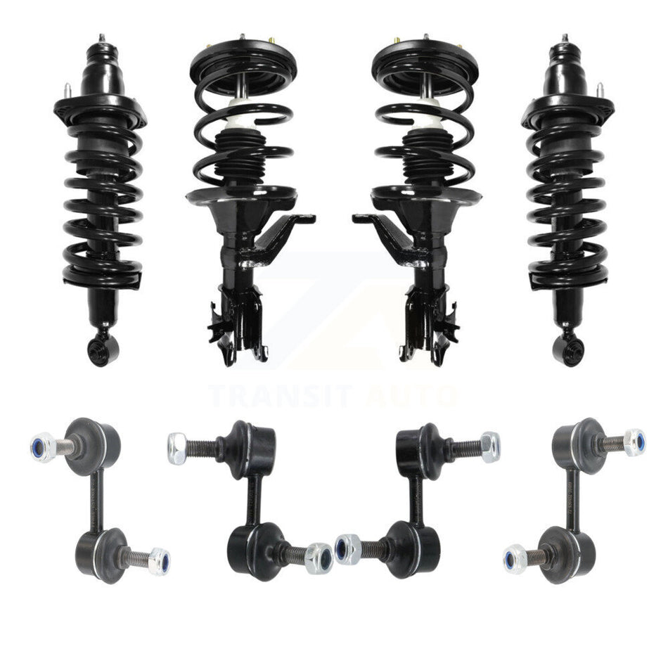 Front Rear Complete suspension Strut & TQ sway Bar Link Kit (8Pc) For Honda Civic KSS-107860