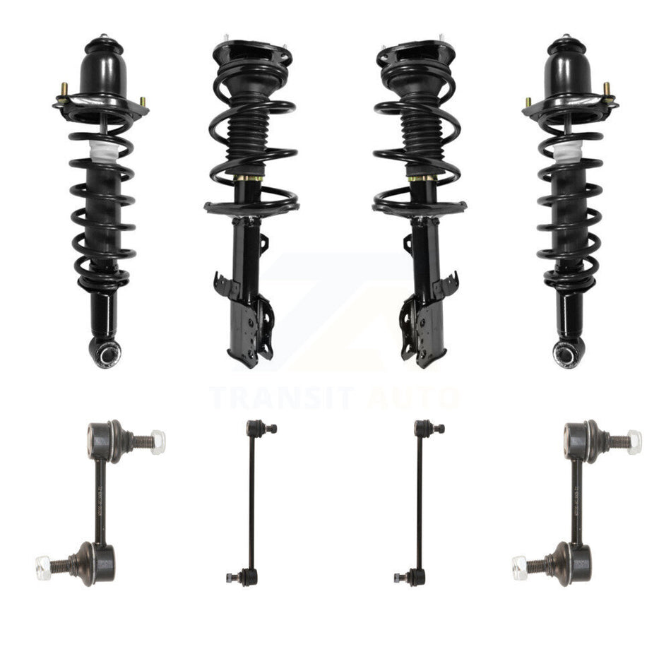 Front Rear Complete suspension Strut & TQ Bar Link Kit (8Pc) For 2003-2006 Toyota Corolla KSS-107864