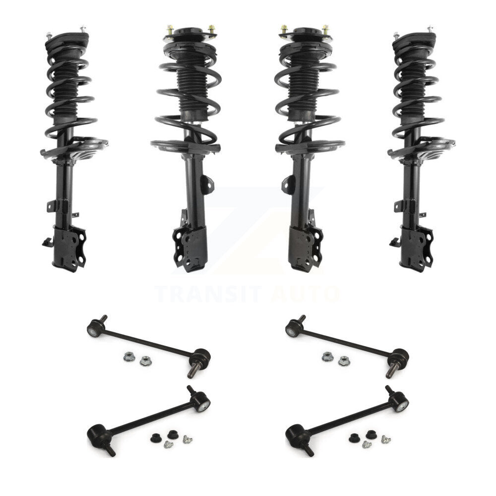 Front Rear Complete Strut & TQ sway Bar Link Kit (8Pc) For 2009-2012 Toyota Venza AWD KSS-107869