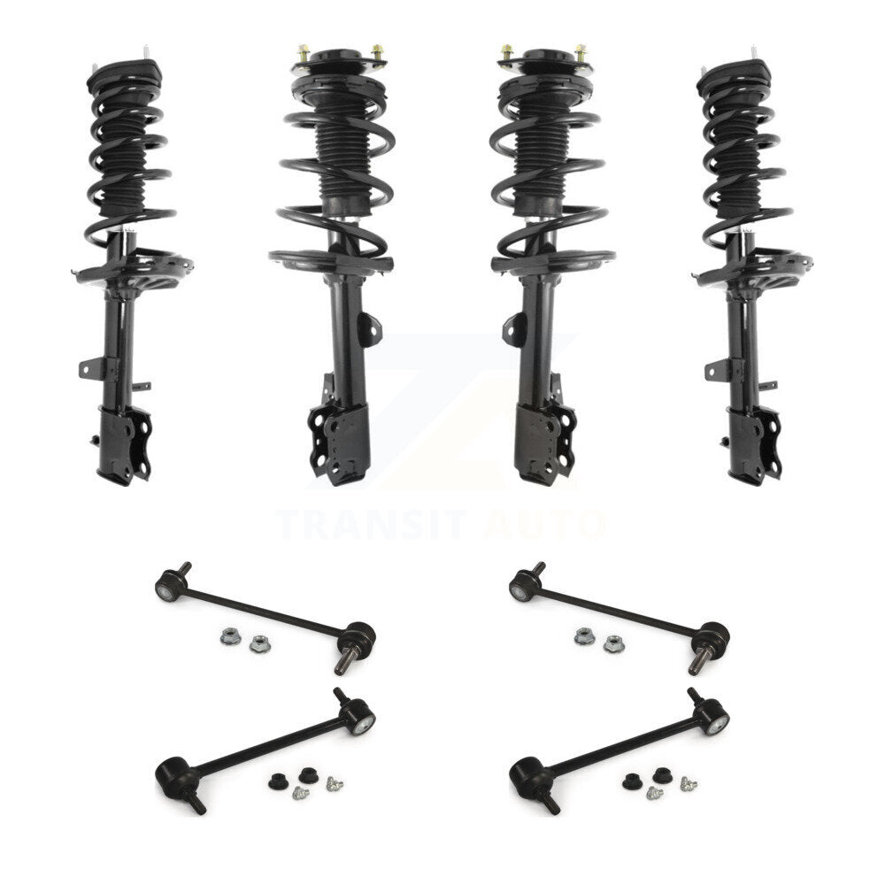 Front Rear Complete Strut & TQ sway Bar Link Kit (8Pc) For 2013-2016 Toyota Venza AWD KSS-107870
