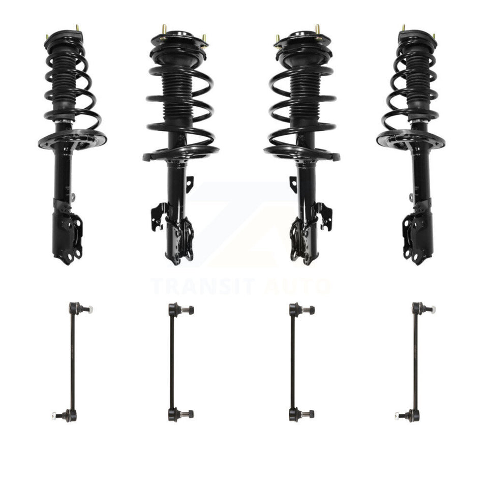 Front Rear Complete Strut & TQ Bar Link Kit (8Pc) For Toyota Camry Excludes SE Models KSS-107875