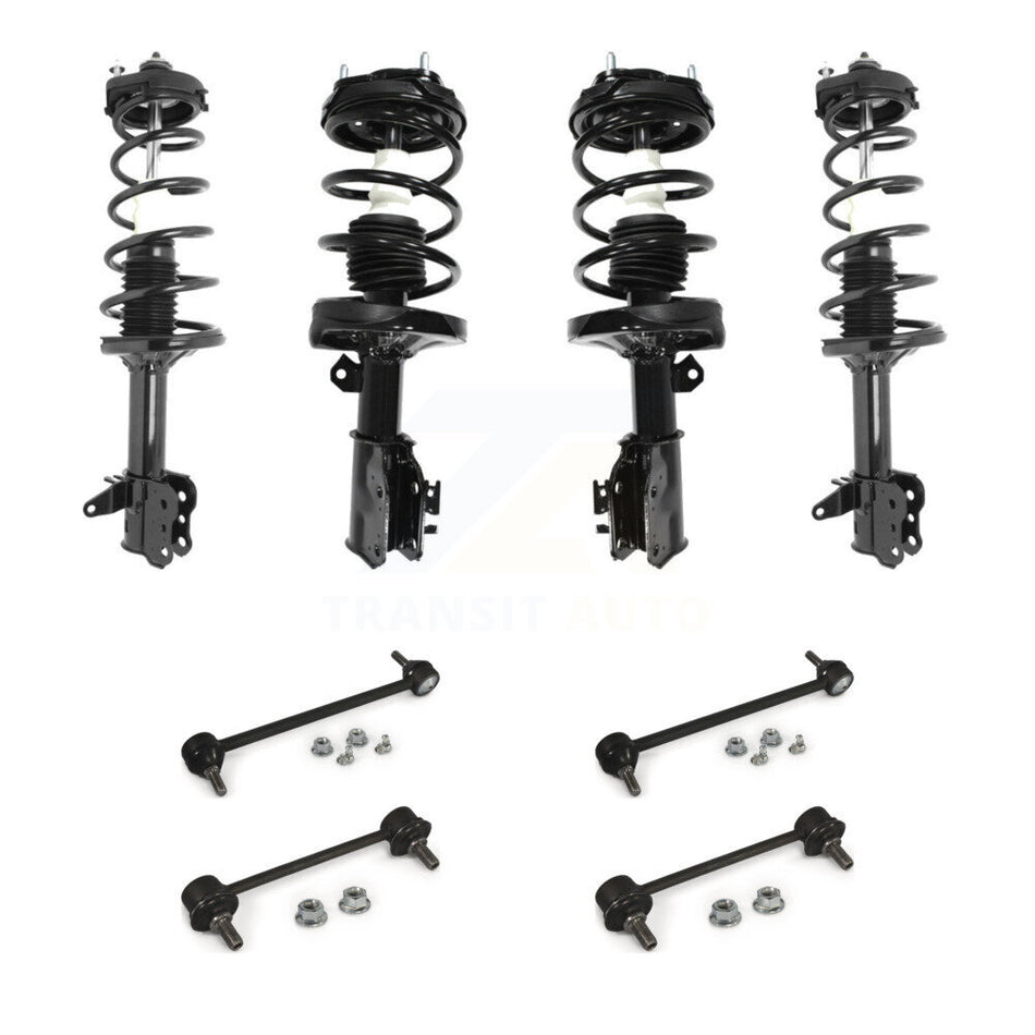 Front Rear Complete suspension Strut & TQ Bar Link Kit (8Pc) For Mazda Protege Protege5 KSS-107876