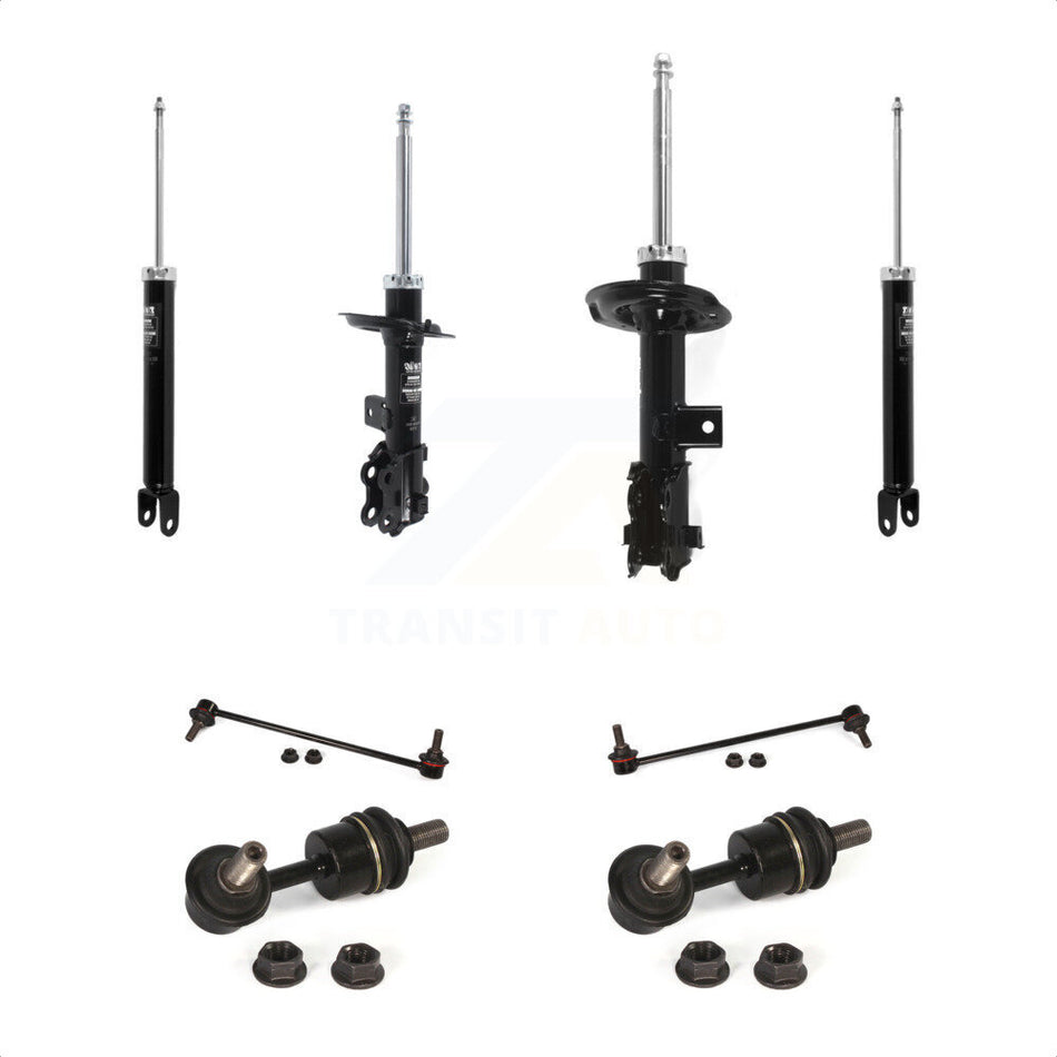 Front Rear Strut Shock & TOR Bar Link Kit (8Pc) For 13-14 Hyundai Sonata GAS engine KSS-107912