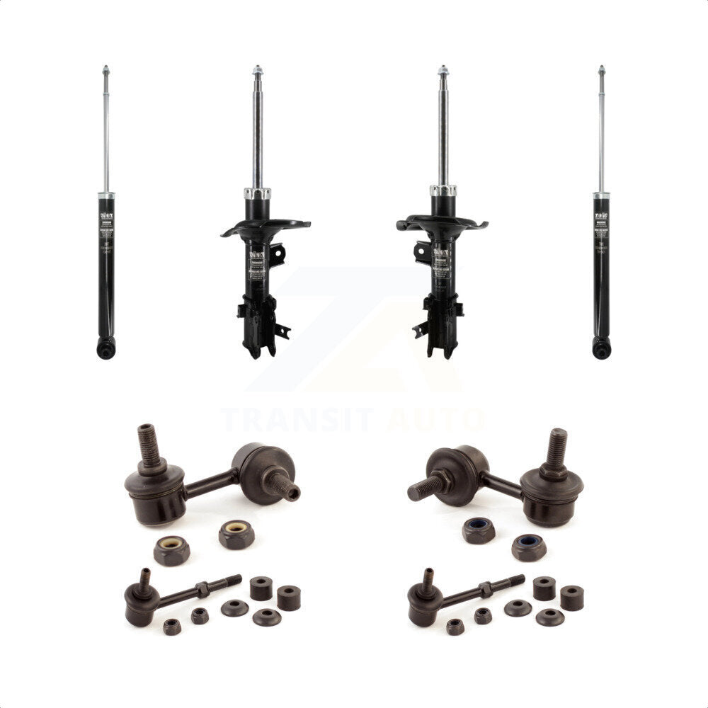 Front Rear Strut Shock & TOR Bar Link Kit (8Pc) For 2006 Hyundai Accent Hatchback KSS-107922