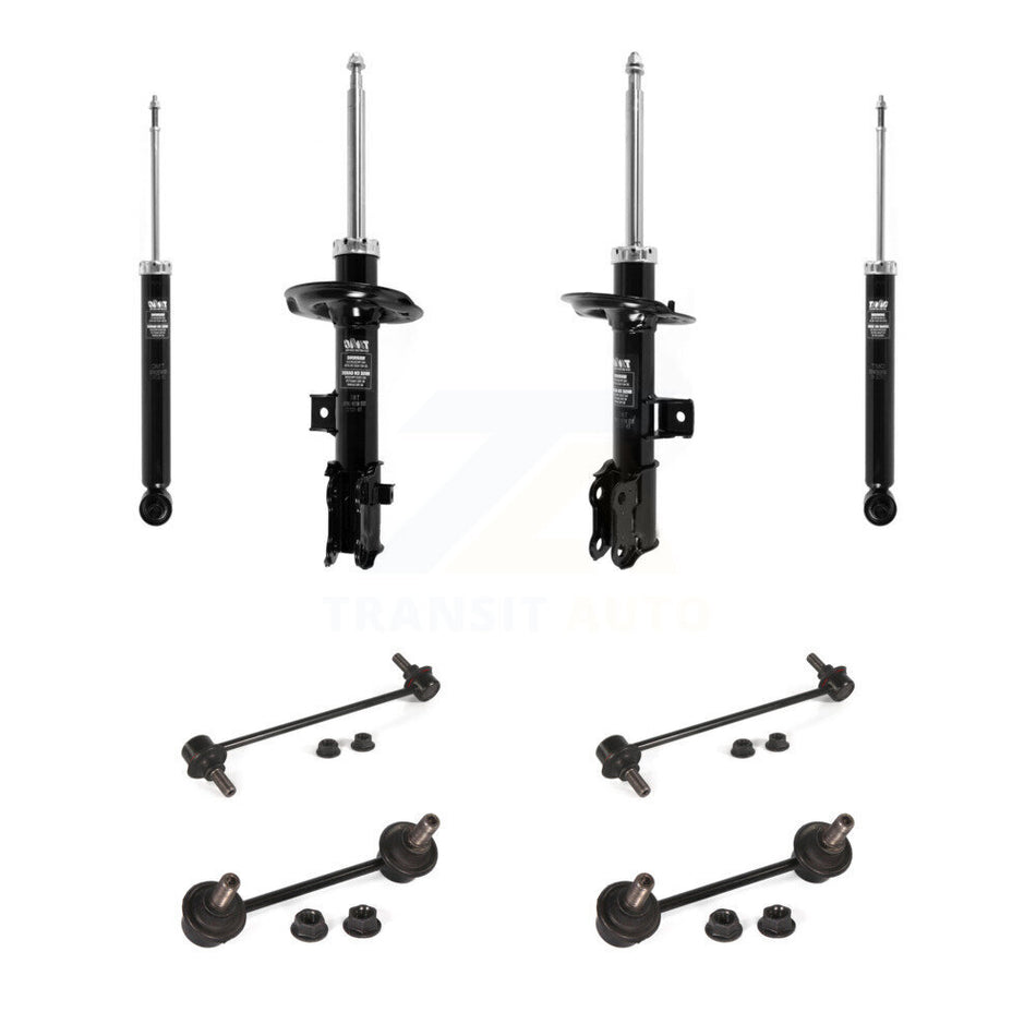 Front Rear Suspension Strut Shock & TOR sway Bar Link Kit (8Pc) For Kia Sportage KSS-107931