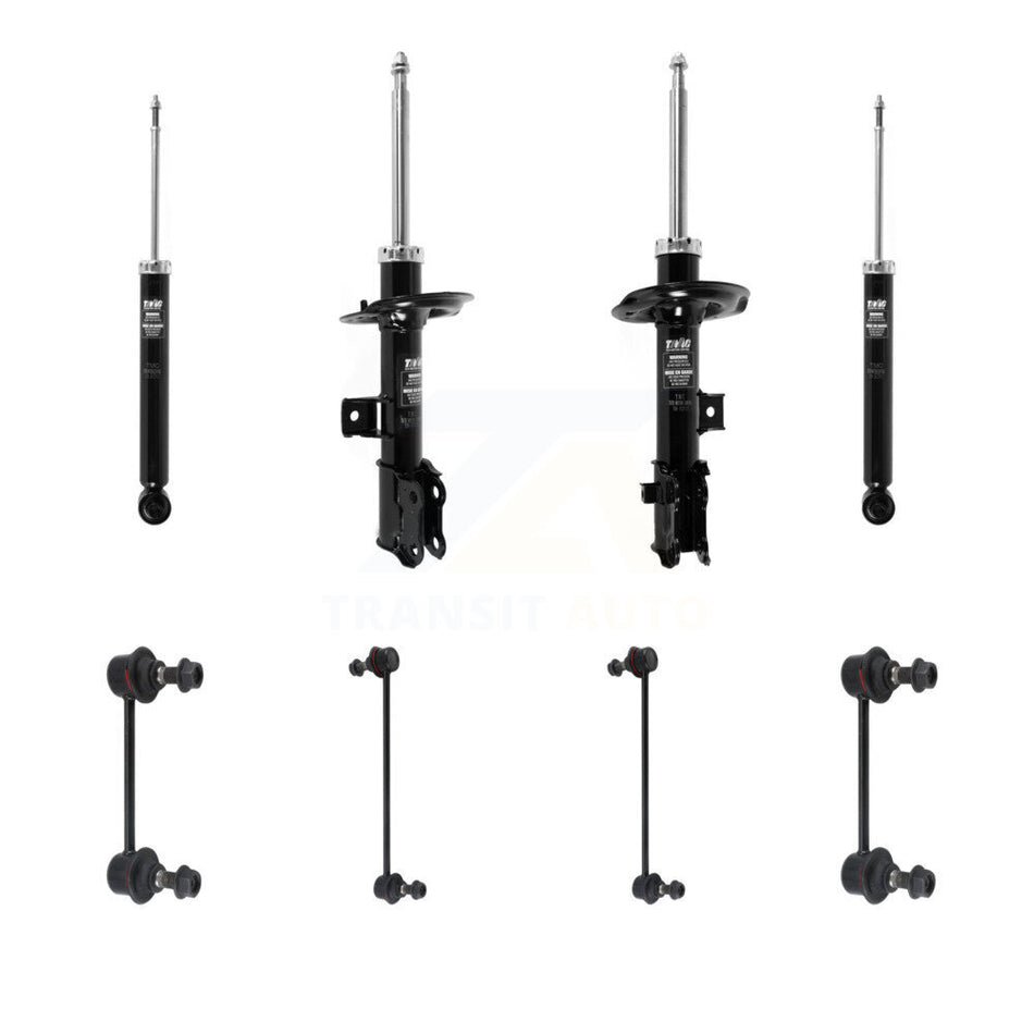 Front Rear Suspension Strut Shock & TOR sway Bar Link Kit (8Pc) For Kia Sportage KSS-107931