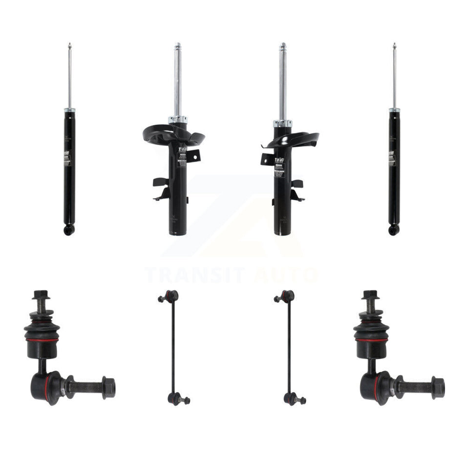 Front Rear Suspension Strut Shock & TOR sway Bar Link Kit (8Pc) For Ford Focus KSS-107935
