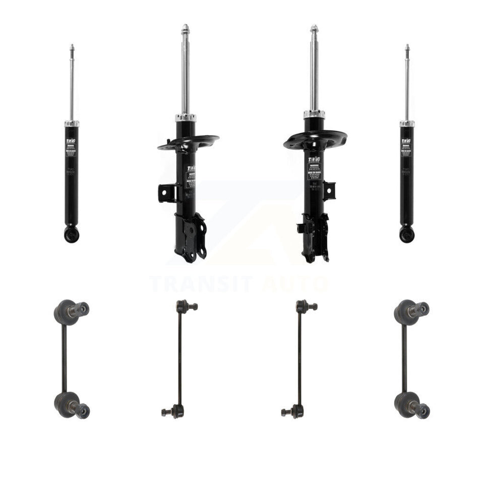 Front Rear Suspension Strut Shock & TQ sway Bar Link Kit (8Pc) For Kia Sportage KSS-107962