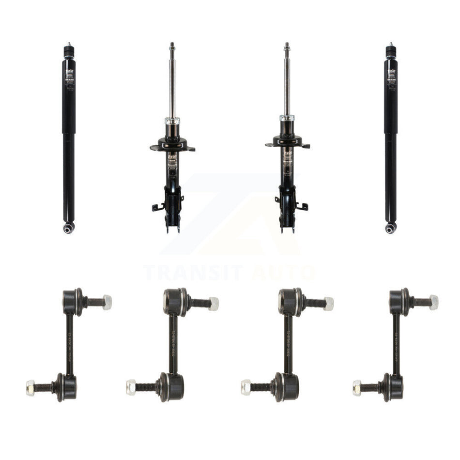 Front Rear Strut Shock & TQ Bar Link Kit (8Pc) For 2007-2010 Ford Edge Lincoln MKX KSS-107965