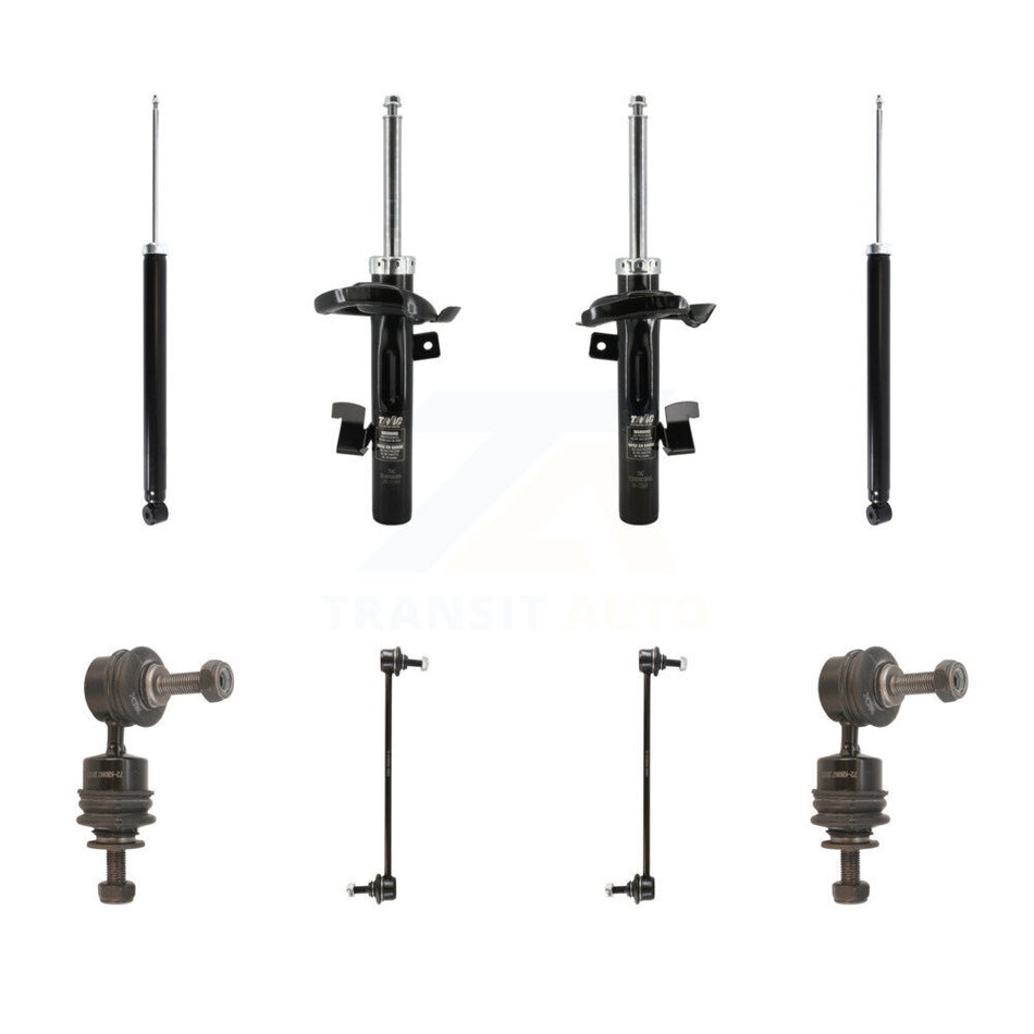 Front Rear Suspension Strut Shock & TQ sway Bar Link Kit (8Pc) For Mazda 3 KSS-107971