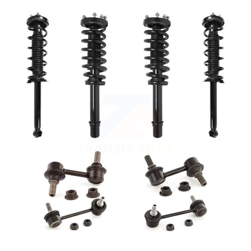 Front Rear Complete suspension Strut & TOR sway Bar Link Kit (8Pc) For 2007-2008 Acura TL KSS-107979