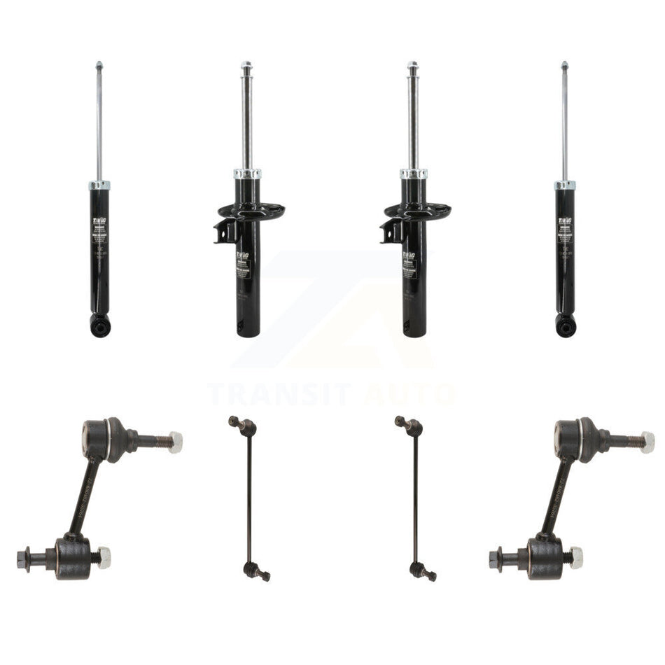 Front Rear Strut Shock & TQ Bar Link Kit For Volkswagen Jetta GTI Audi A3 Quattro KSS-108196