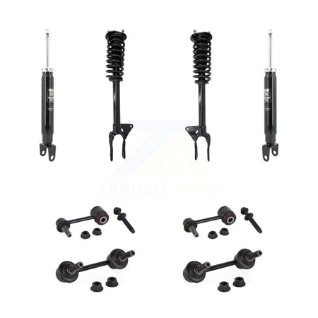Front Rear Complete Strut Shock & TOR Bar Link Kit (8Pc) For Jeep Grand Cherokee WK KSS-108251