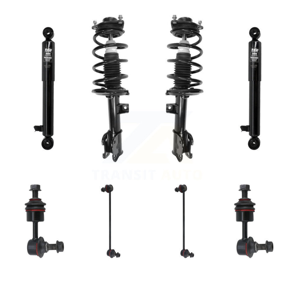 Front Rear Complete Suspension Strut Shock & TOR Bar Link Kit (8Pc) For Kia Sorento KSS-108334