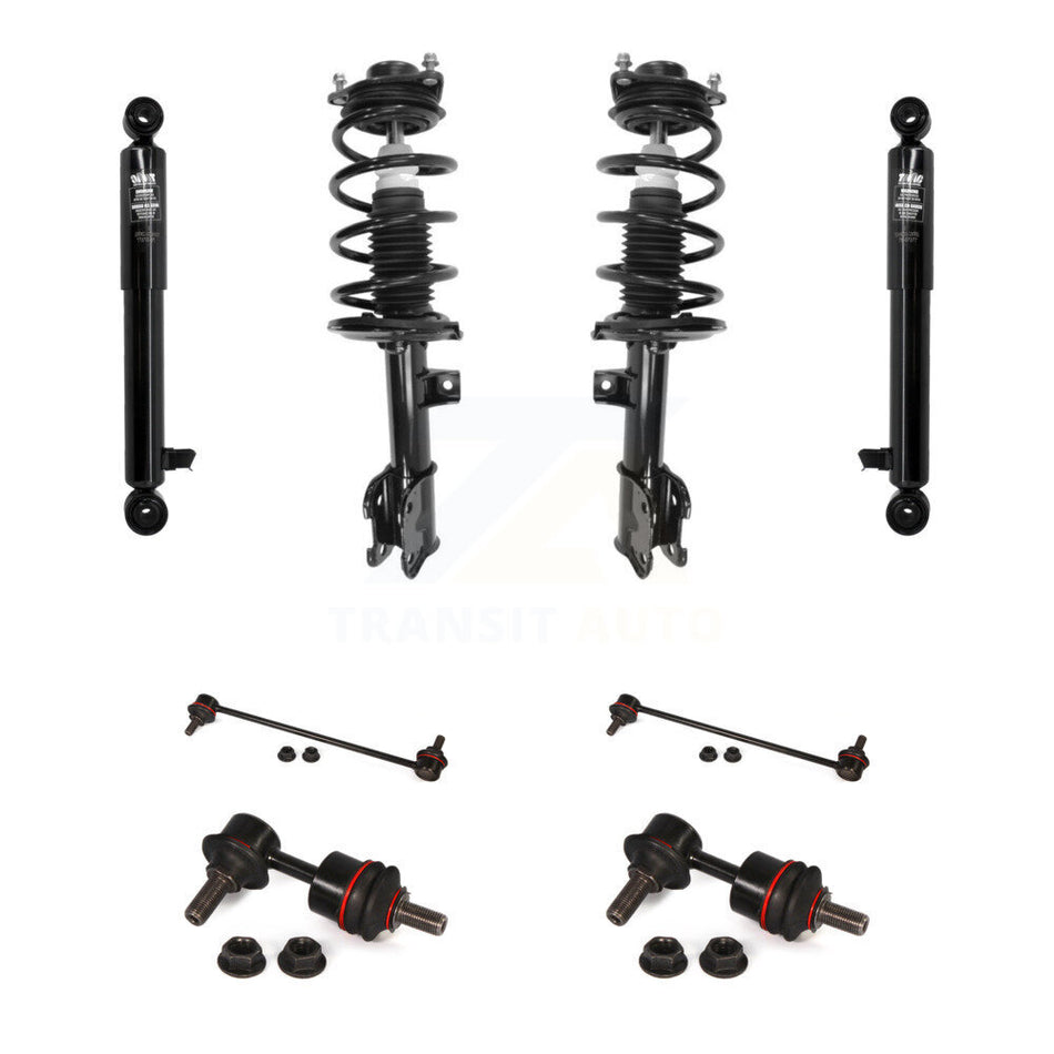 Front Rear Complete Suspension Strut Shock & TOR Bar Link Kit (8Pc) For Kia Sorento KSS-108335