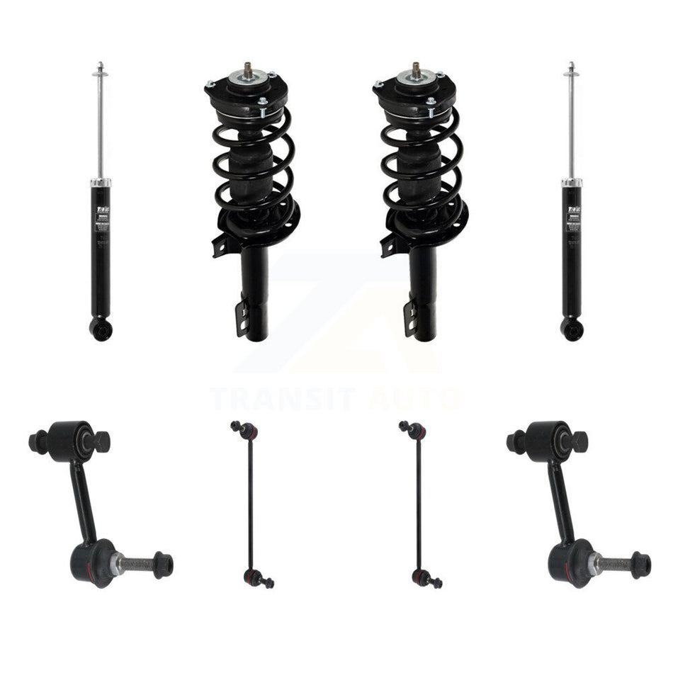 Front Rear Complete Suspension Strut Shock & TOR Bar Link Kit For Volkswagen Jetta KSS-108360
