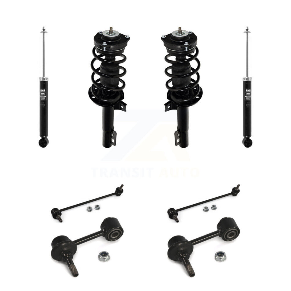Front Rear Complete Suspension Strut Shock & TQ Bar Link Kit For Volkswagen Jetta KSS-108361