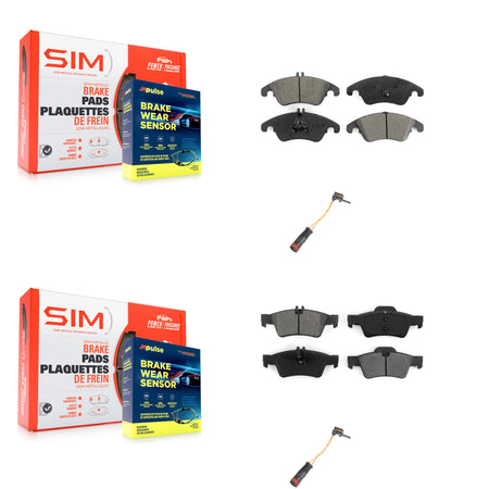 Front Rear Semi-Metallic Brake Pad And Wear Sensor Kit For Mercedes-Benz E350 E250 CLS400 KSW-100079