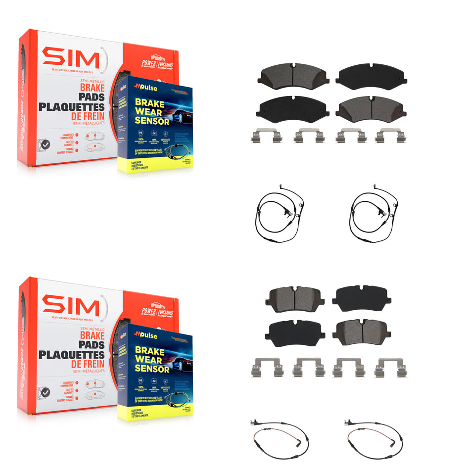 Front Rear Semi-Metallic Disc Brake Pads And Wear Sensors Kit For Land Rover Range Sport KSW-100149